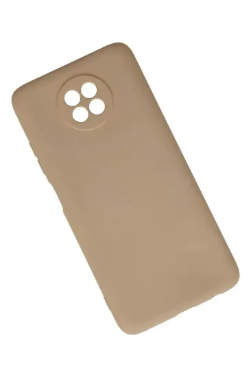 Newface Xiaomi Redmi Note 9 5G Kılıf Nano içi Kadife Silikon - Bej resmi