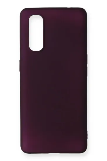 Newface Oppo Find X2 Kılıf First Silikon - Mürdüm resmi