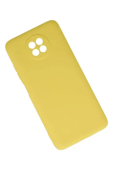 Newface Xiaomi Redmi Note 9 5G Kılıf Nano içi Kadife Silikon - Sarı resmi