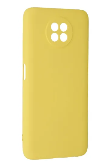 Newface Xiaomi Redmi Note 9 5G Kılıf Nano içi Kadife Silikon - Sarı resmi