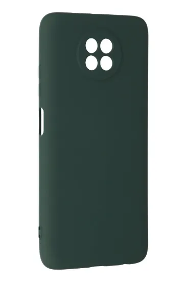 Newface Xiaomi Redmi Note 9 5G Kılıf Nano içi Kadife Silikon - Koyu Yeşil resmi