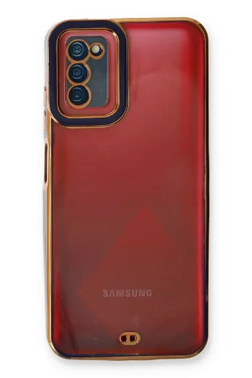 Newface Samsung Galaxy A03S Kılıf Liva Lens Silikon - Mavi resmi