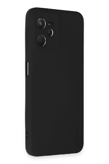 Newface Realme C35 Kılıf Nano içi Kadife Silikon - Siyah resmi