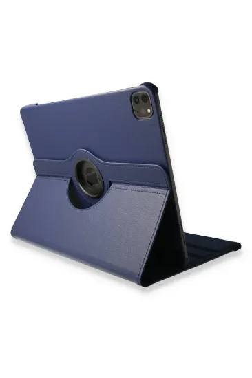 Newface iPad Pro 12.9 (2021) Kılıf 360 Tablet Deri Kılıf - Lacivert resmi