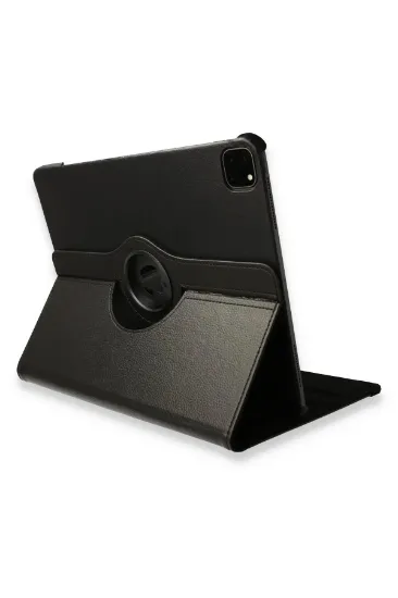 Newface iPad Pro 12.9 (2021) Kılıf 360 Tablet Deri Kılıf - Siyah resmi