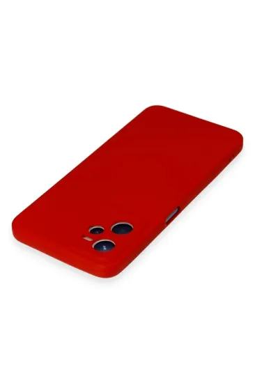 Newface Realme C35 Kılıf Nano içi Kadife Silikon - Kırmızı resmi