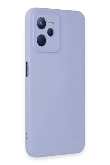 Newface Realme C35 Kılıf Nano içi Kadife Silikon - Lila resmi