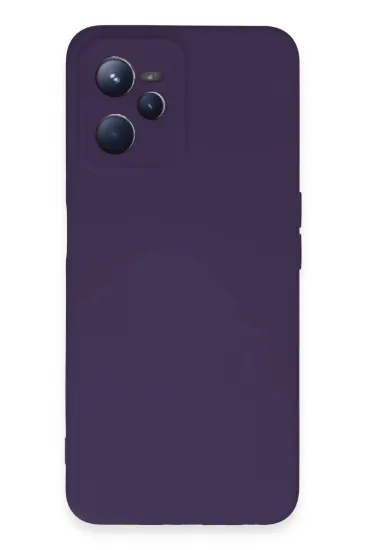 Newface Realme C35 Kılıf Nano içi Kadife Silikon - Mor resmi