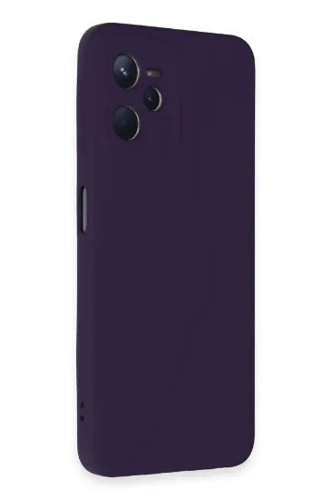 Newface Realme C35 Kılıf Nano içi Kadife Silikon - Mor resmi