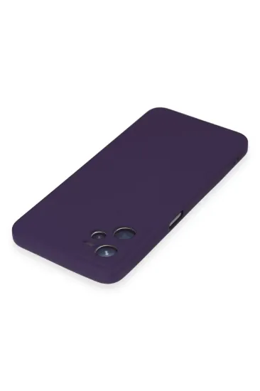 Newface Realme C35 Kılıf Nano içi Kadife Silikon - Mor resmi