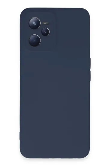 Newface Realme C35 Kılıf Nano içi Kadife Silikon - Lacivert resmi