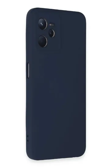 Newface Realme C35 Kılıf Nano içi Kadife Silikon - Lacivert resmi