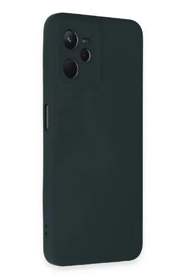 Newface Realme C35 Kılıf Nano içi Kadife Silikon - Koyu Yeşil resmi