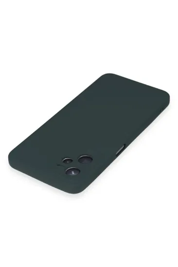 Newface Realme C35 Kılıf Nano içi Kadife Silikon - Koyu Yeşil resmi
