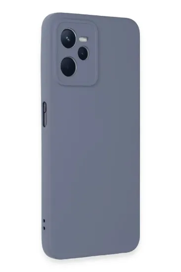 Newface Realme C35 Kılıf Nano içi Kadife Silikon - Gri resmi