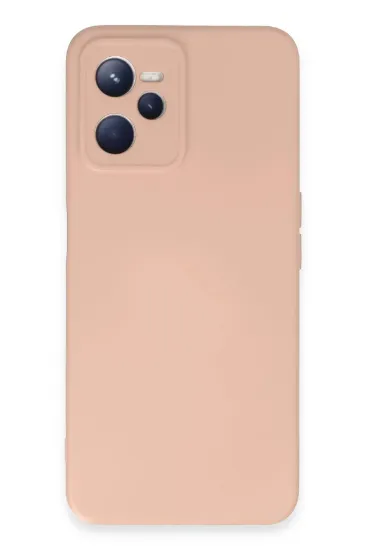 Newface Realme C35 Kılıf Nano içi Kadife Silikon - Pudra resmi