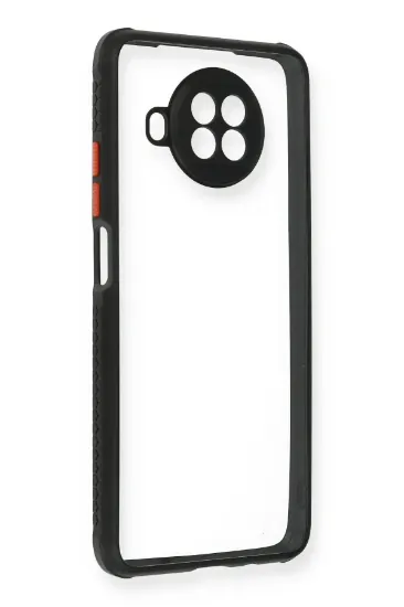 Newface Xiaomi Redmi Note 9 Pro 5G Kılıf Miami Şeffaf Silikon - Siyah resmi