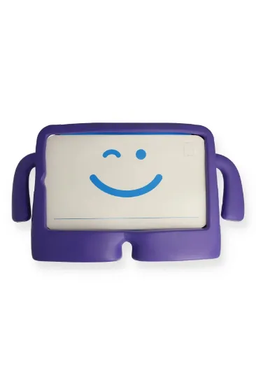Newface iPad 4 9.7 Kılıf Karakter Tablet Silikon - Mor resmi