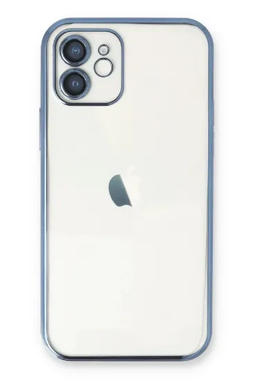 Newface iPhone 12 Kılıf Razer Lensli Silikon - Açık Mavi resmi