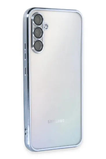 Newface Samsung Galaxy A34 5G Kılıf Razer Lensli Silikon - Açık Mavi resmi