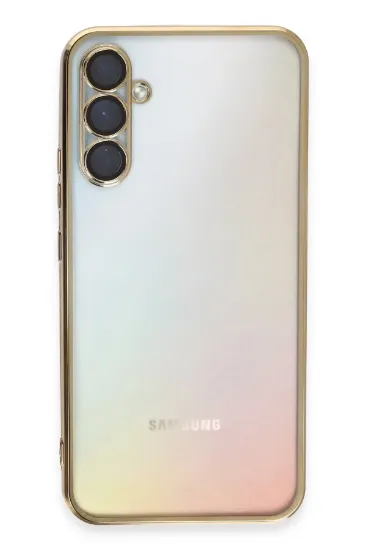 Newface Samsung Galaxy A54 5G Kılıf Razer Lensli Silikon - Gold resmi