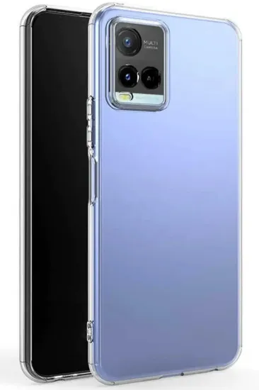 Newface Vivo Y21S Kılıf Lüx Şeffaf Silikon resmi