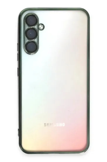 Newface Samsung Galaxy A54 5G Kılıf Razer Lensli Silikon - Yeşil resmi