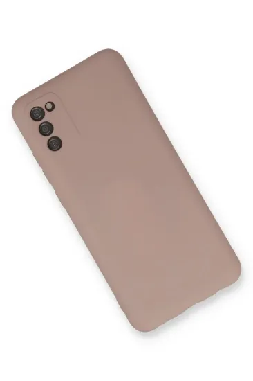 Newface Samsung Galaxy A03S Kılıf Nano içi Kadife Silikon - Pudra resmi