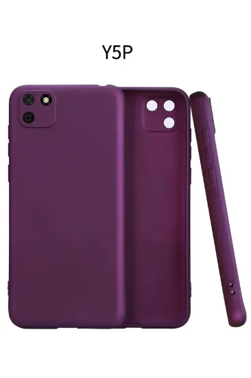 Newface Huawei Y5P Kılıf First Silikon - Mürdüm resmi