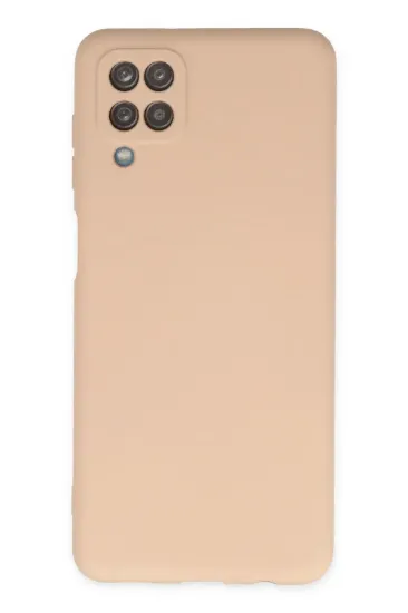 Newface Samsung Galaxy A12 Kılıf Nano içi Kadife Silikon - Pudra resmi