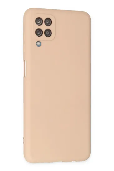 Newface Samsung Galaxy A12 Kılıf Nano içi Kadife Silikon - Pudra resmi