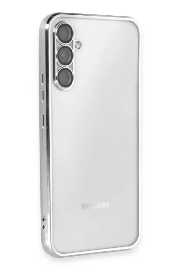 Newface Samsung Galaxy A54 5G Kılıf Razer Lensli Silikon - Gümüş resmi