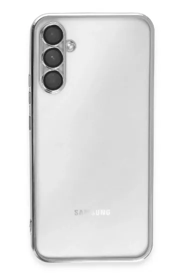 Newface Samsung Galaxy A54 5G Kılıf Razer Lensli Silikon - Gümüş resmi