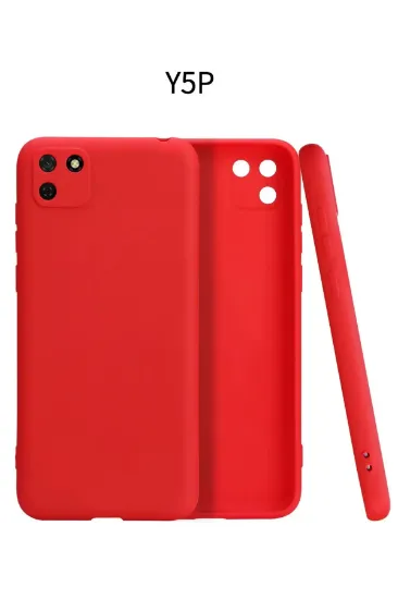 Newface Huawei Y5P Kılıf First Silikon - Kırmızı resmi