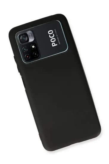 Newface Xiaomi Poco M4 Pro 4G Kılıf First Silikon - Siyah resmi