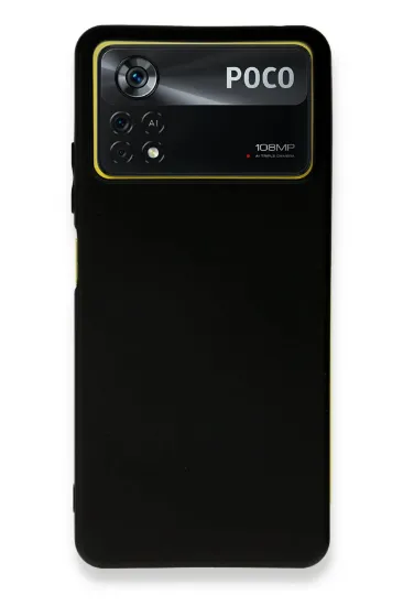 Newface Xiaomi Poco X4 Pro 5G Kılıf First Silikon - Siyah resmi