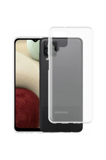 Newface Samsung Galaxy A12 Kılıf Lüx Şeffaf Silikon resmi