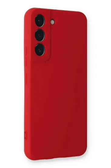 Newface Samsung Galaxy S22 Plus Kılıf Nano içi Kadife Silikon - Kırmızı resmi