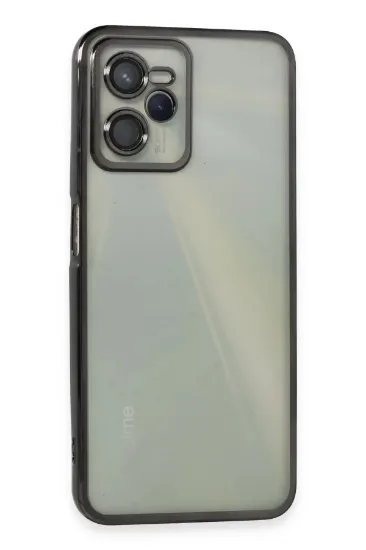 Newface Realme C35 Kılıf Razer Lensli Silikon - Siyah resmi