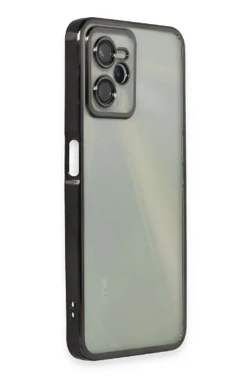 Newface Realme C35 Kılıf Razer Lensli Silikon - Siyah resmi