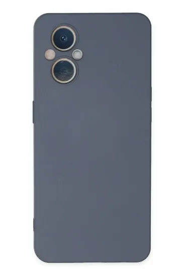Newface Oppo Reno 7 Lite Kılıf Nano içi Kadife Silikon - Gri resmi