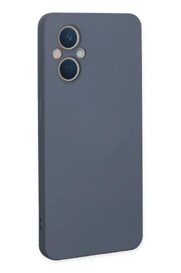 Newface Oppo Reno 7 Lite Kılıf Nano içi Kadife Silikon - Gri resmi