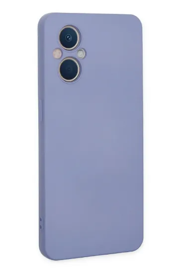 Newface Oppo Reno 7 Lite Kılıf Nano içi Kadife Silikon - Lila resmi