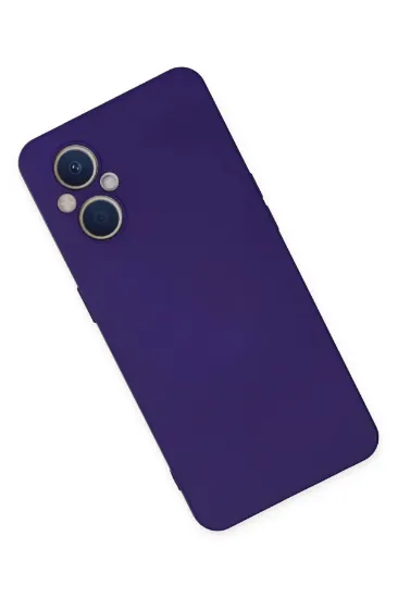 Newface Oppo Reno 7 Lite Kılıf Nano içi Kadife Silikon - Mor resmi