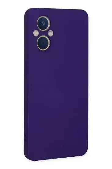 Newface Oppo Reno 7 Lite Kılıf Nano içi Kadife Silikon - Mor resmi