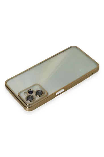 Newface Realme C35 Kılıf Razer Lensli Silikon - Gold resmi