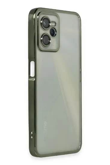 Newface Realme C35 Kılıf Razer Lensli Silikon - Yeşil resmi