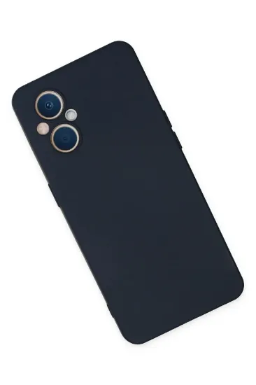 Newface Oppo Reno 7 Lite Kılıf Nano içi Kadife Silikon - Lacivert resmi