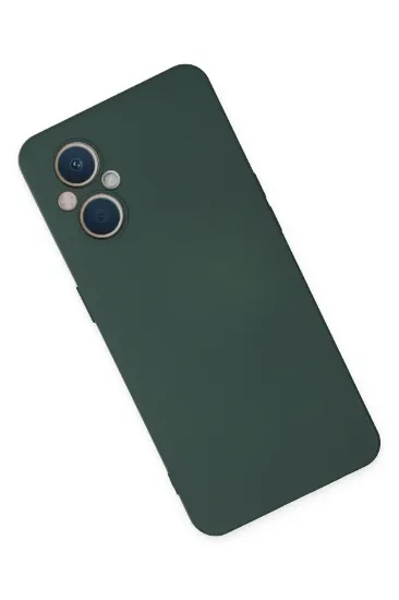 Newface Oppo Reno 7 Lite Kılıf Nano içi Kadife Silikon - Koyu Yeşil resmi