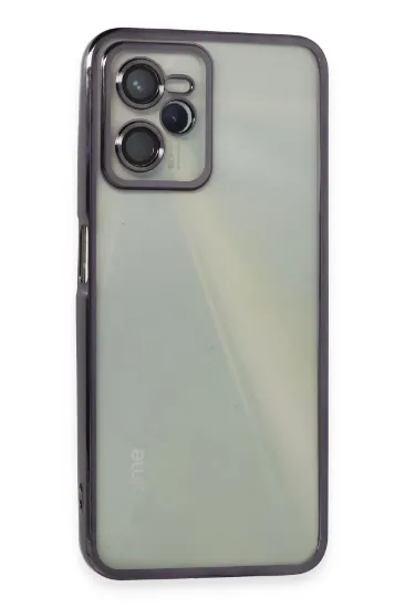 Newface Realme C35 Kılıf Razer Lensli Silikon - Mor resmi